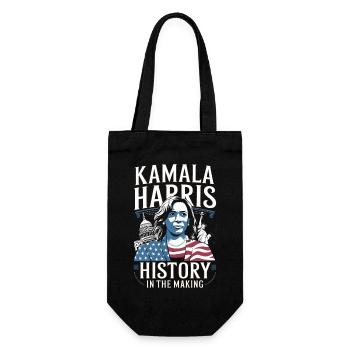 Kamala Harris : l’histoire en train de se faire - Sac à bouteille - noir - Devant