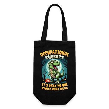 Dino drôle: Thérapie Occupationnelle Design - Sac à bouteille - noir - Devant