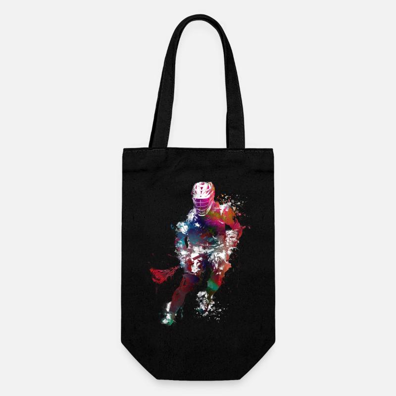 L’art du sport de crosse #lacrosse #sport - Sac à bouteille - noir