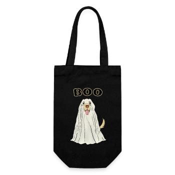 Fantôme Costume Chien Déguisement Drôle - Sac à bouteille - noir - Devant
