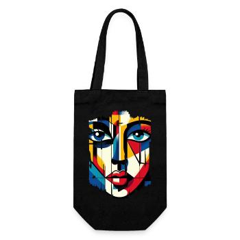 Women girl power design art female feminism symbol - Gift Bag for Bottles - black - Front