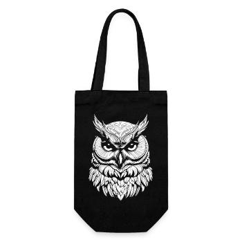 Owl - Geschenkbeutel für Flaschen - Schwarz - Vorne