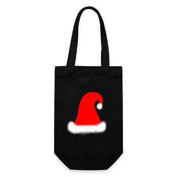 Classic Christmas Hat - Gift Bag for Bottles - black - Front