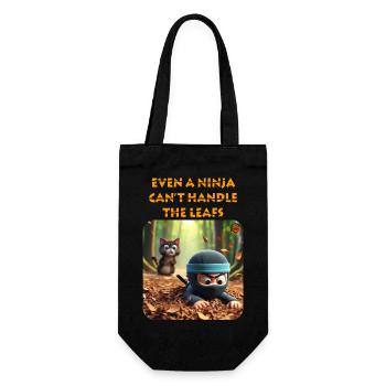Animated Ninja and Cat Forest Adventure - Gift Bag for Bottles - black - Front