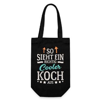So sieht ein richtig cooler Koch aus - Geschenkbeutel für Flaschen - Schwarz - Vorne