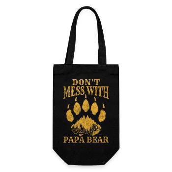 Bear Hibernation Animal - Gift Bag for Bottles - black - Front