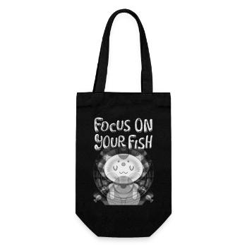 Hypnotic cat - Focus on your fish - Gift Bag for Bottles - black - Front