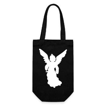 Angel Protector Guardian Angel Christmas Xmas - Gift Bag for Bottles - black - Front