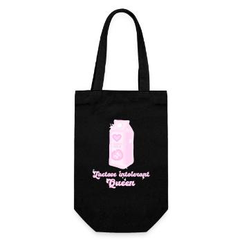 The queen of lactose intolerance - Gift Bag for Bottles - black - Front