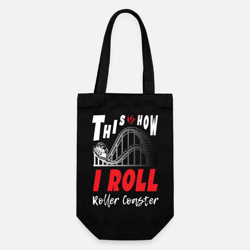 This is How I Roll Roller Coaster - Geschenkbeutel für Flaschen - Schwarz