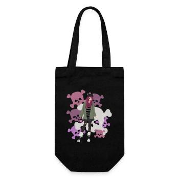 Emo Mädchen - Geschenkbeutel für Flaschen - Schwarz - Vorne