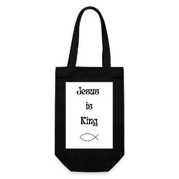 Jesus is King - Geschenkbeutel für Flaschen - Schwarz - Vorne