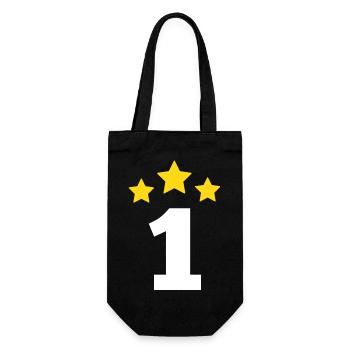 1 an étoile - cadeau de 1e anniversaire - Sac à bouteille - noir - Devant