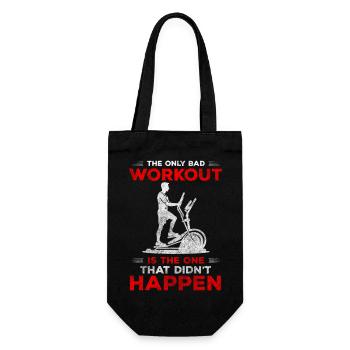Cardio Sportgerät Fitnessstudio Läufer - Geschenkbeutel für Flaschen - Schwarz - Vorne