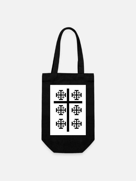 Cross - Gift Bag for Bottles - black