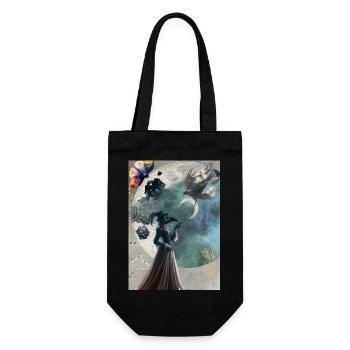 Femme mystique en masque de médecin de la peste - Sac à bouteille - noir - Devant