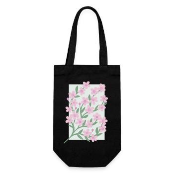 Cherry Blossoms Mother's Day Pink Flowers Japan Mother - Gift Bag for Bottles - black - Front
