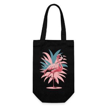 Tropicool Flamingo - Gift Bag for Bottles - black - Front