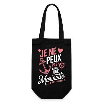 Je ne peux pas je suis une Marinette - Sac à bouteille - noir - Devant