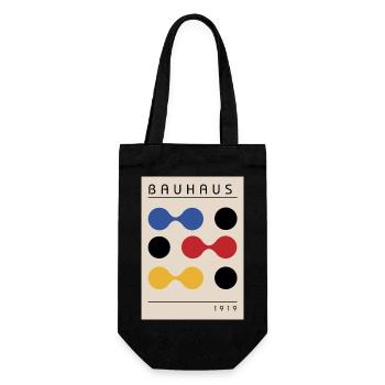 Bauhaus Art 1919 - Gift Bag for Bottles - black - Front