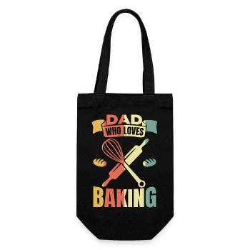 Baker Father - Gift Bag for Bottles - black - Front