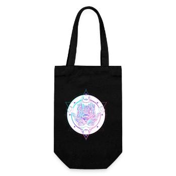 Mystische Astralhand mit Augendesign - Geschenkbeutel für Flaschen - Schwarz - Vorne