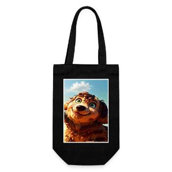Ein braun-roter Welpe. - Geschenkbeutel für Flaschen - Schwarz - Vorne