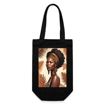 Africa Black Beautiful Woman - Gift Bag for Bottles - black - Front