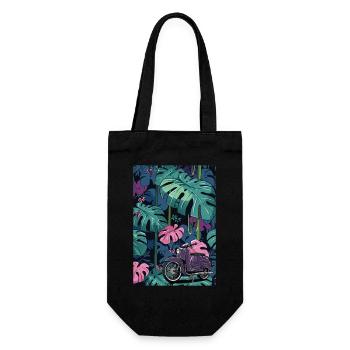 Hirondelle (violette) // Illustration - Sac à bouteille - noir - Devant