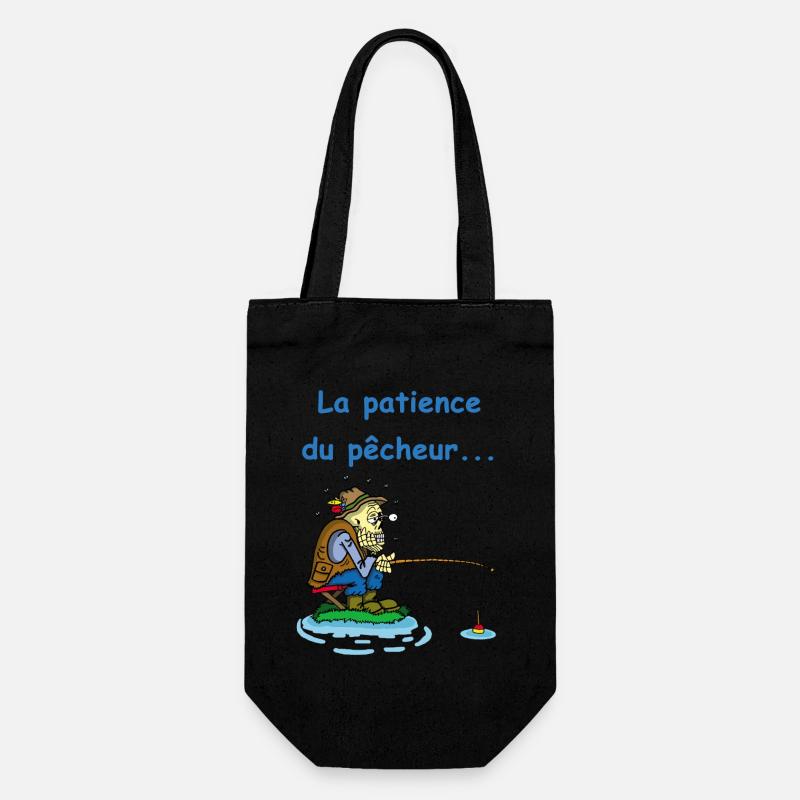 La patience du pêcheur - Sac à bouteille - noir