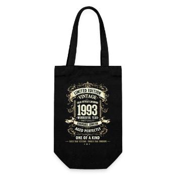 Geboren 1993, Baujahr 1993 Geburtstags Shirt 90er - Geschenkbeutel für Flaschen - Schwarz - Vorne