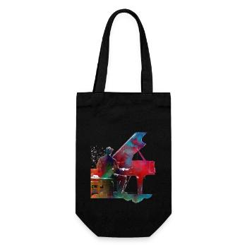 Pianist music art - Gift Bag for Bottles - black - Front