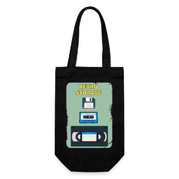 Retro-Lagerung - Geschenkbeutel für Flaschen - Schwarz - Vorne