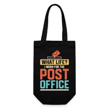 What Life? I Work For The Post Office Mailman Post - Gift Bag for Bottles - black - Front