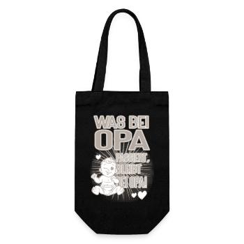 Was bei Opa passiert bleibt bei Opa - Geschenkbeutel für Flaschen - Schwarz - Vorne