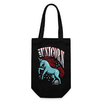 I am a Unicorn - Einhorn - Gift Bag for Bottles - black - Front