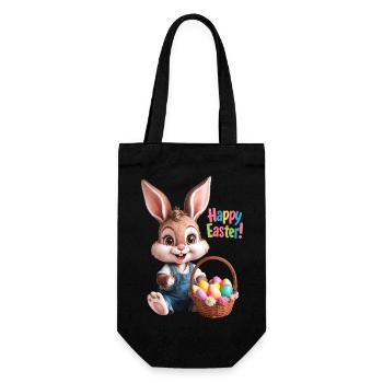 Easter Bunny, Easter Egg, Easter Bunny, Sweet, Easter Party - Gift Bag for Bottles - black - Front