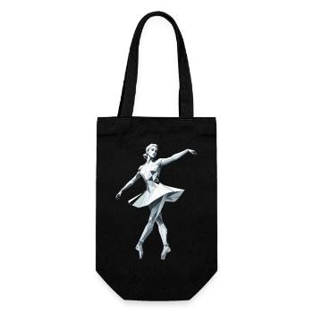 Low Poly Ballerina - Ballet Design - Gift Bag for Bottles - black - Front