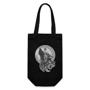 Tribal Wolf - Geschenkbeutel für Flaschen - Schwarz - Vorne
