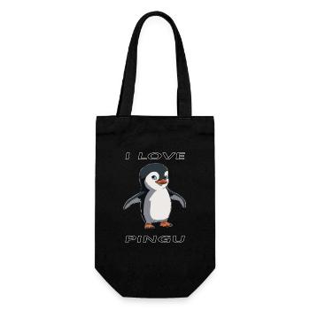 Design de pingouin mignon - Sac à bouteille - noir - Devant