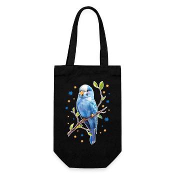 Budgie Stars - Gift Bag for Bottles - black - Front