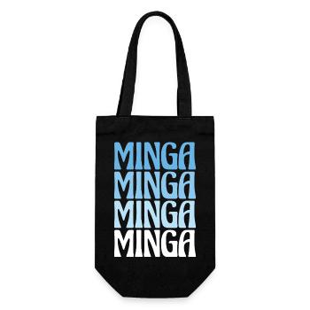 Minga Munich Dialect Gift - Gift Bag for Bottles - black - Front