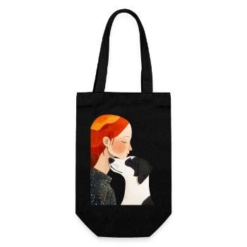 Je t’aime chien - Sac à bouteille - noir - Devant