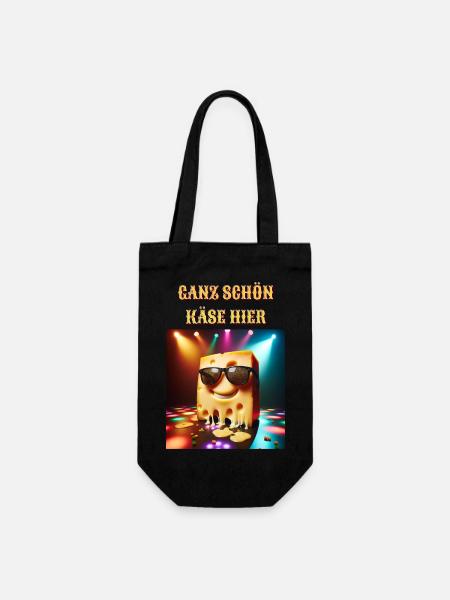 Ganz schön Käse hier - Geschenkbeutel für Flaschen - Schwarz