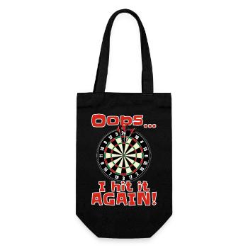 Fléchettes Fun Shirt Oups je l’ai encore frappé - Sac à bouteille - noir - Devant