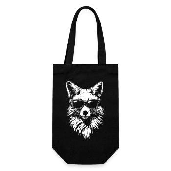 Cool Fox Sunglasses Summer - Gift Bag for Bottles - black - Front