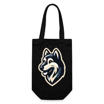 Husky de profil - Sac à bouteille - noir - Devant