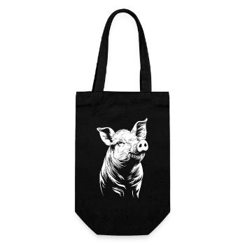 Cochon - Sac à bouteille - noir - Devant