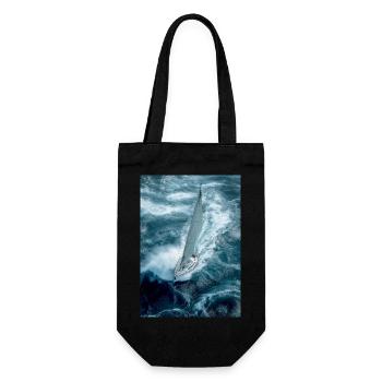 Fearless Voyage in Turbulent Waters - Gift Bag for Bottles - black - Front