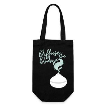 Diffuse the Drama - Geschenkbeutel für Flaschen - Schwarz - Vorne